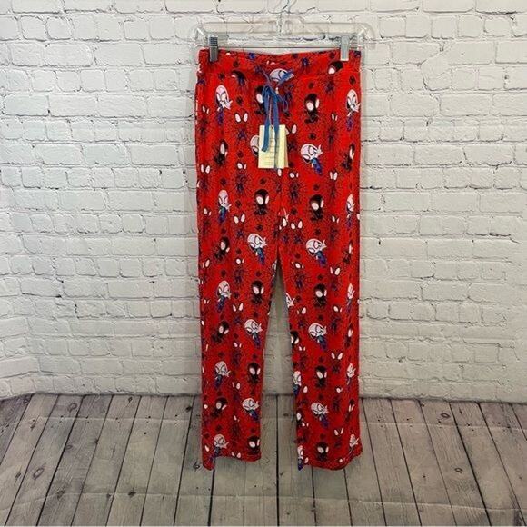Charlie Project Little Snuggles Spidey Spiderman Bamboo Adult Pajama Pants - Picture 1 of 4